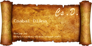 Csabai Diána névjegykártya