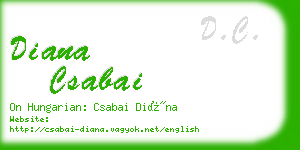 diana csabai business card